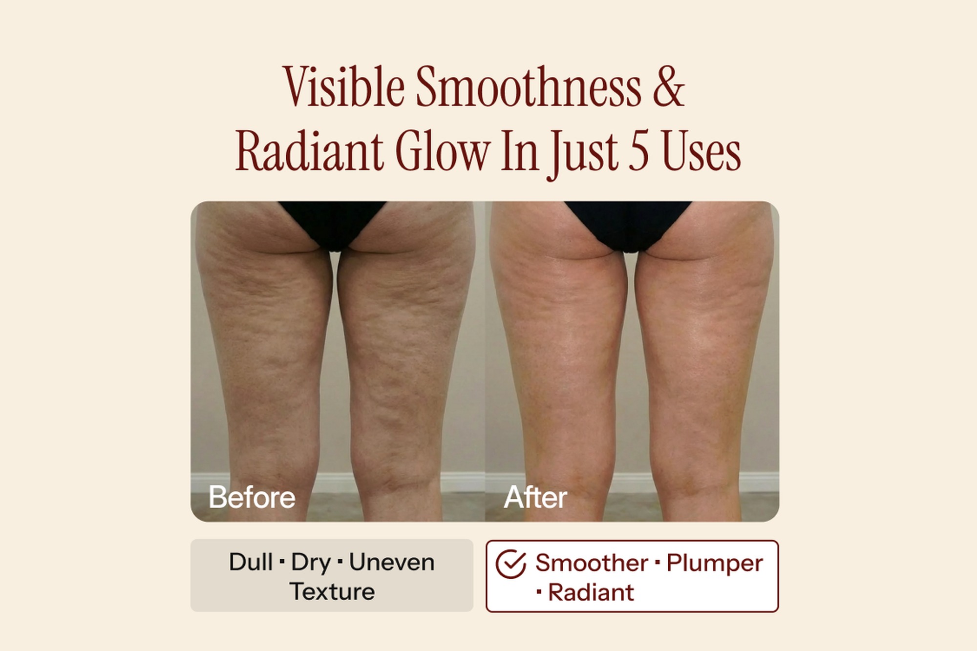 Before and After Results with Cavo Glow Body Oil